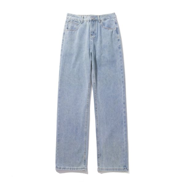 ⁦Yellow Mud Dyed High Street Washed Worn Jeans Men⁩ - الصورة ⁦3⁩