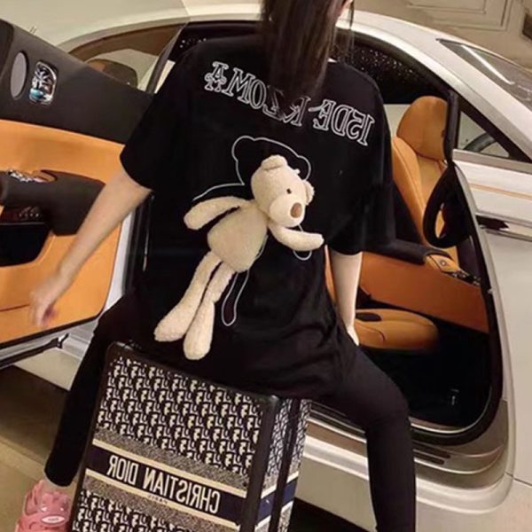 ⁦Back bear T-shirt female ins⁩ - الصورة ⁦3⁩