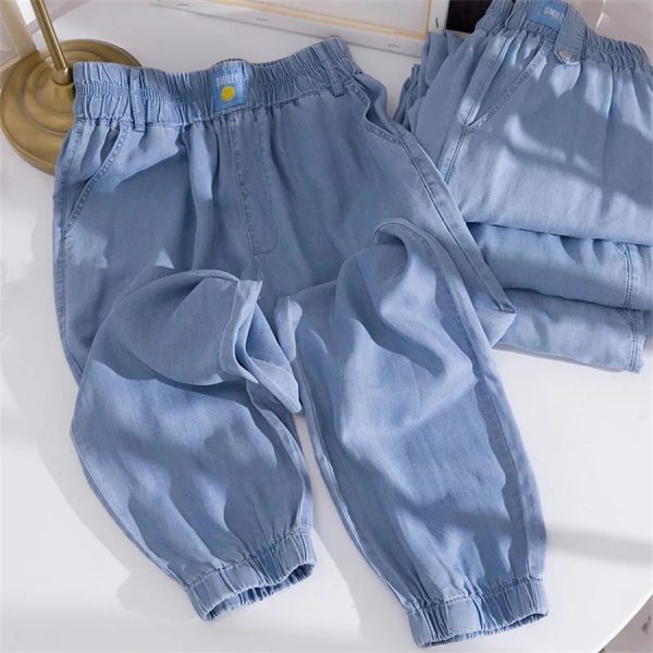 ⁦Summer Thin Harem Jeans For Women Korean Fashion Casual Ice Silk⁩ - الصورة ⁦3⁩