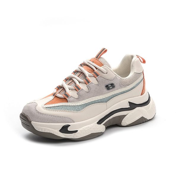 ⁦Autuspin Retro Flat Platform Sneakers Women Winter Autumn Cow Leather Breathable Cozy Casual Shoes Outdoor Trendy Footwear⁩ - الصورة ⁦3⁩