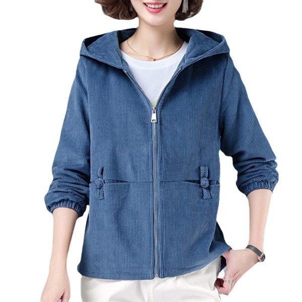 ⁦Autumn And Winter New Corduroy Women's Jacket Popular Leisure All-matching⁩ - الصورة ⁦3⁩