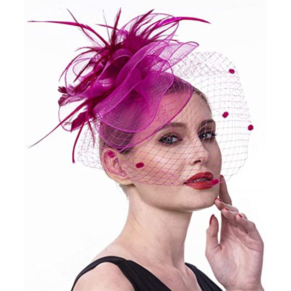 ⁦Vintage Feather Mesh Bridal Hair Accessories⁩ - الصورة ⁦7⁩