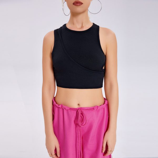 ⁦Cutout Cropped Navel Vest⁩ - الصورة ⁦6⁩