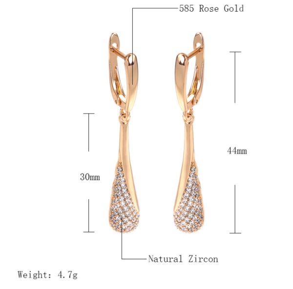 ⁦Zircon Earrings Pendant Female Crystal Ear Accessories⁩ - الصورة ⁦5⁩