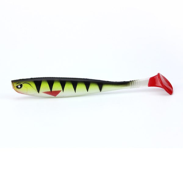 ⁦T-tailed Soft Fish 12cm 10g With Grooves On The Back Made Of PVC Material⁩ - الصورة ⁦5⁩