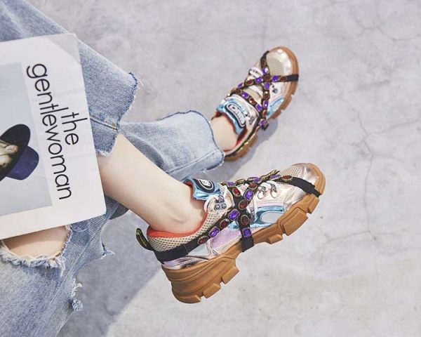 ⁦Bf street shot ins sneakers female Korean version of ulzzang Harajuku wild breathable summer lightweight fitness running shoes⁩ - الصورة ⁦6⁩