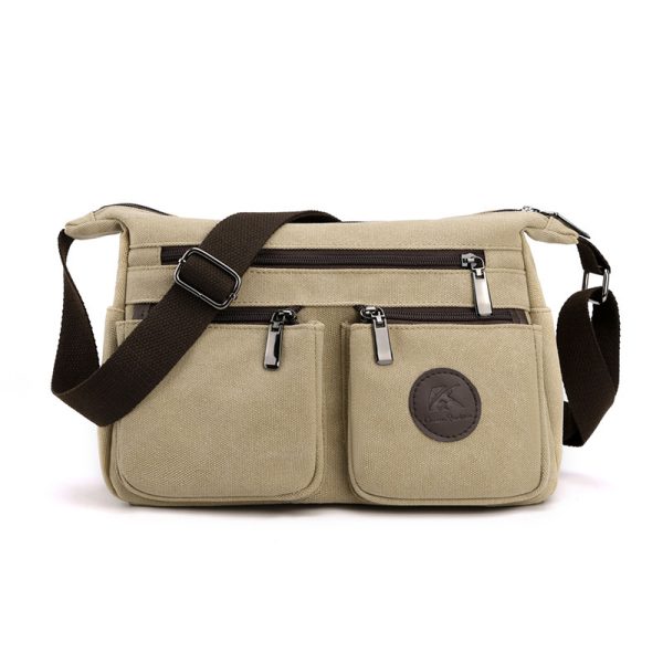 ⁦Women's Large Capacity Postman Retro Casual Canvas Shoulder Bag⁩ - الصورة ⁦2⁩