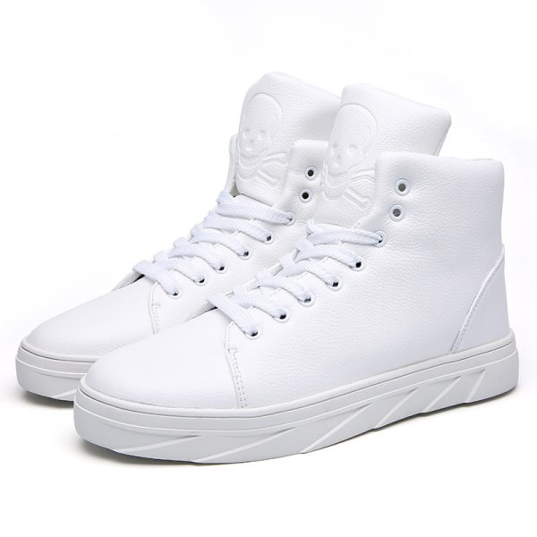 ⁦British Style Sports Casual Sneakers Large Size Men's High-top Shoes⁩ - الصورة ⁦3⁩