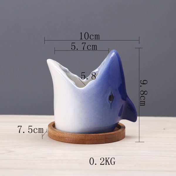 ⁦Succulent Pot Creative Cartoon Ceramic Flower Pots European-style Simple Indoor Desktop Pots For Plants Office Decor Planters⁩ - الصورة ⁦5⁩