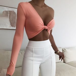Women's Summer Off Shoulder Vest Twisted Top