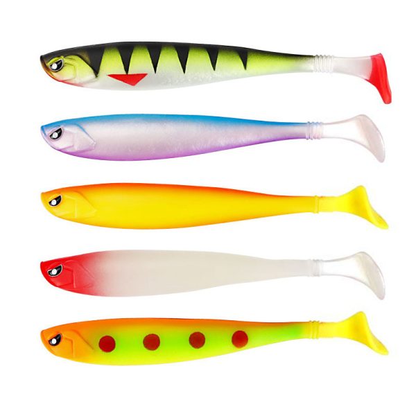 ⁦T-tailed Soft Fish 12cm 10g With Grooves On The Back Made Of PVC Material⁩ - الصورة ⁦3⁩
