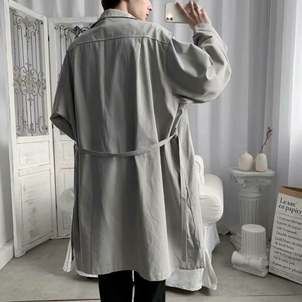 ⁦Young Korean Style Loose Long Sleeve Shirt Men⁩ - الصورة ⁦2⁩