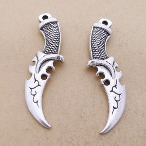 Ancient Silver Alloy Knife Jewelry Accessories DIY