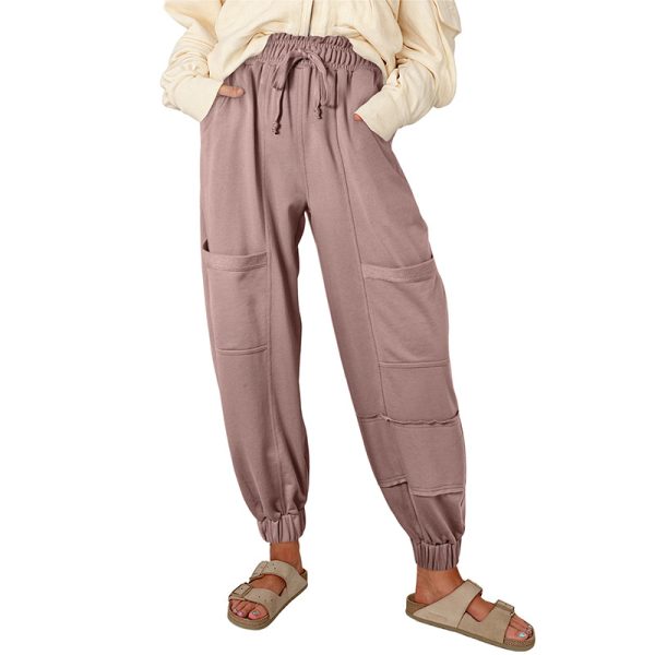 ⁦Versatile Multi-pocket Harem Pants For Women⁩ - الصورة ⁦9⁩