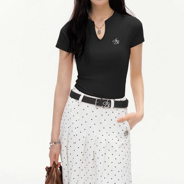 ⁦Summer Versatile Casual Short-sleeved Top Women⁩ - الصورة ⁦4⁩