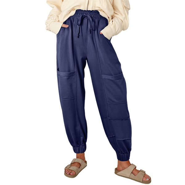 ⁦Versatile Multi-pocket Harem Pants For Women⁩ - الصورة ⁦7⁩