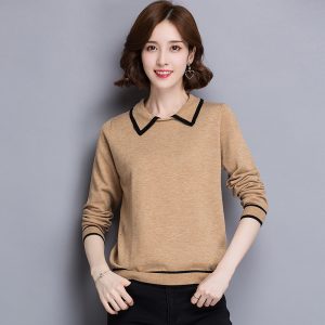 Temperament Youthful-looking Doll Collar Sweater Women