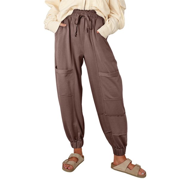 ⁦Versatile Multi-pocket Harem Pants For Women⁩ - الصورة ⁦10⁩