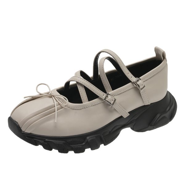 ⁦Women's Summer Retro Casual French Bowknot Shoes⁩ - الصورة ⁦4⁩