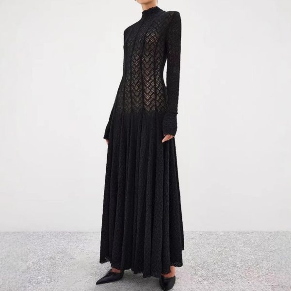 ⁦Big Hem Umbrella Skirt Long Dress Women⁩ - الصورة ⁦4⁩