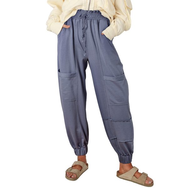 ⁦Versatile Multi-pocket Harem Pants For Women⁩ - الصورة ⁦6⁩