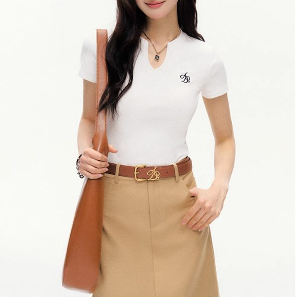 ⁦Summer Versatile Casual Short-sleeved Top Women⁩ - الصورة ⁦3⁩