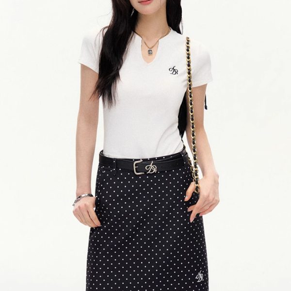 ⁦Summer Versatile Casual Short-sleeved Top Women⁩ - الصورة ⁦2⁩