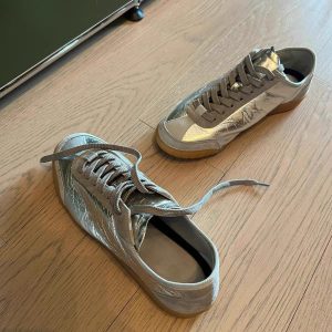 Super Soft Bottom Leather Casual Silver German Training Shoes