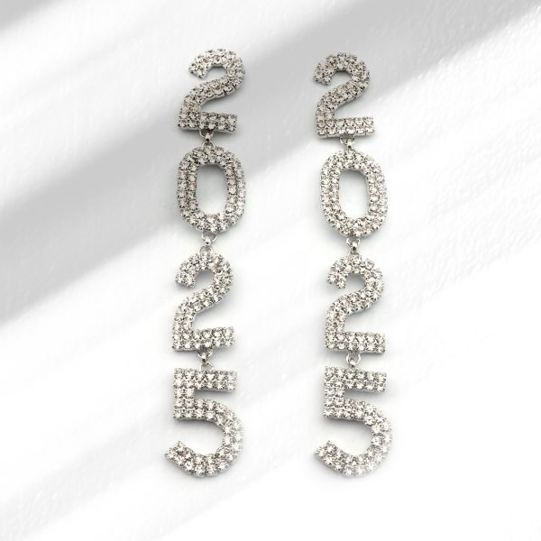 ⁦Women's Tassel Full Diamond Rhinestone 2025 Long Pendant Earrings⁩ - الصورة ⁦5⁩