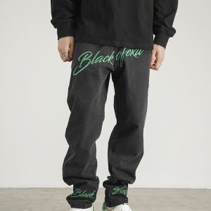 American Street Retro Embroidery Fit Skinny Jeans For Men