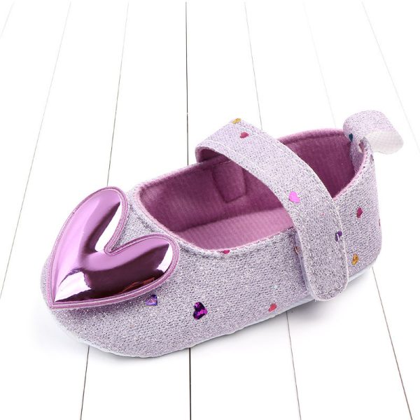 ⁦Autumn New Girls Baby Toddler Shoes Sequined Love Princess Shoes⁩ - الصورة ⁦9⁩
