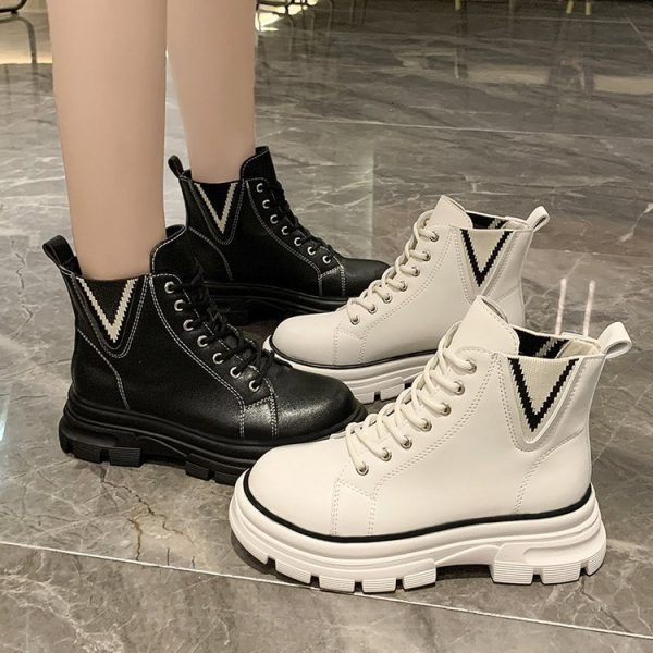 ⁦Autumn Autumn Shoes Martin Boots Autumn Thick Soled Casual Sports Sneakers⁩ - الصورة ⁦5⁩