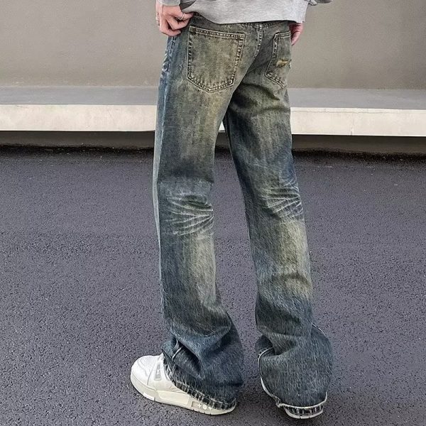 ⁦American-style Washed Vintage Jeans For Men And Women⁩ - الصورة ⁦5⁩