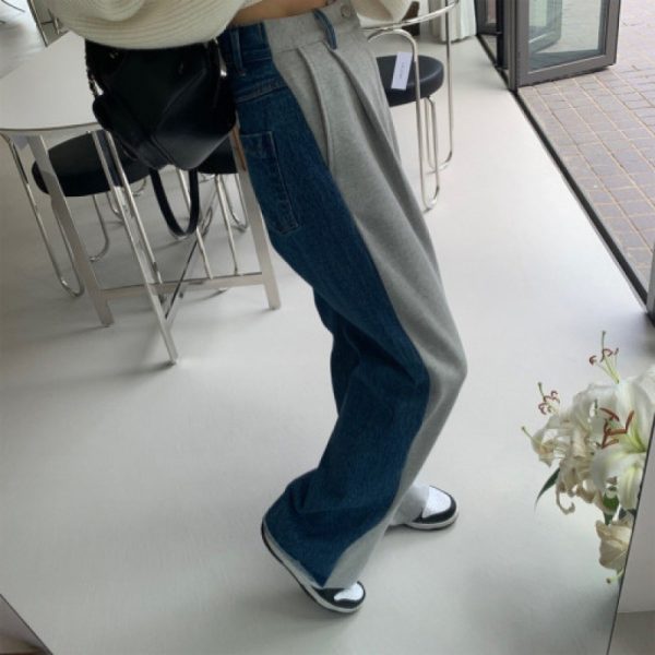 ⁦Women's Denim Elastic Waist Casual Pants⁩ - الصورة ⁦3⁩