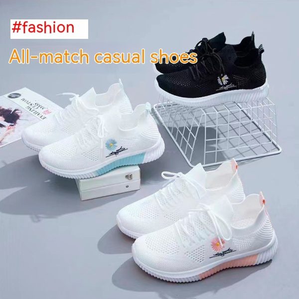 ⁦Women's Nude Shoes Leisure Sports Breathable Mesh Surface⁩ - الصورة ⁦2⁩