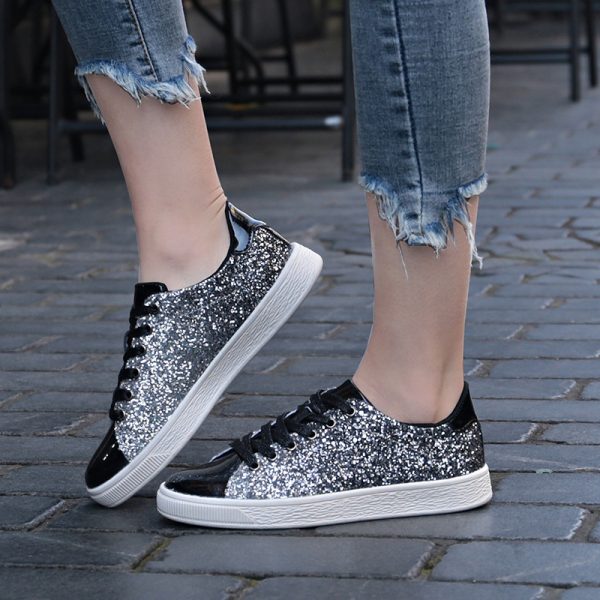 ⁦Women's Colorful Sequins Casual Low-top Shoes⁩ - الصورة ⁦2⁩