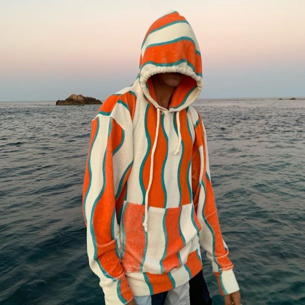 ⁦Men's Cotton Jackets With Flame Lettering⁩ - الصورة ⁦2⁩