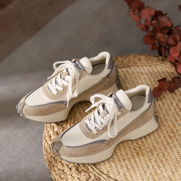 ⁦Women's Trendy Leather All Match Small Waist Daddy Shoes⁩ - الصورة ⁦5⁩