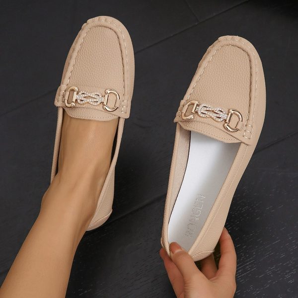 ⁦Women's Chain Slip-on Lofter Casual Outdoor Flat Shoes⁩ - الصورة ⁦8⁩