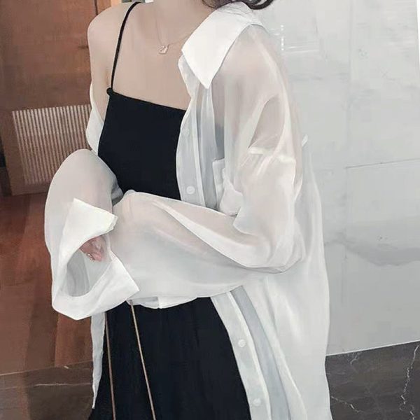 ⁦Breathable Small Korean Style Loose Chiffon⁩ - الصورة ⁦2⁩