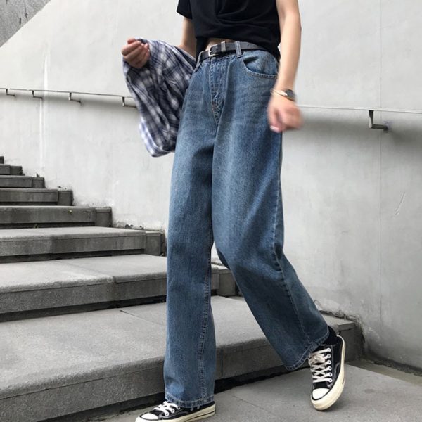 ⁦Women's High Waist Slim Wide Leg Trousers⁩ - الصورة ⁦3⁩