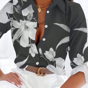 Women's Spring Summer Long Sleeve Casual Shirt