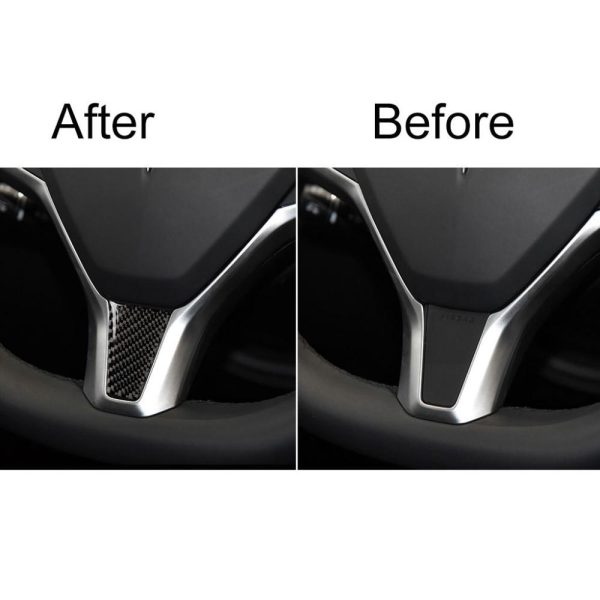 ⁦Carbon Fiber Steering Wheel Conversion Car Sticker Conversion Accessories⁩ - الصورة ⁦3⁩