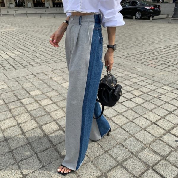 ⁦Women's Denim Elastic Waist Casual Pants⁩ - الصورة ⁦2⁩