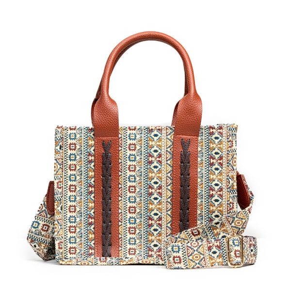 ⁦Women's One-shoulder Bohemian Aztec Handbag⁩ - الصورة ⁦4⁩