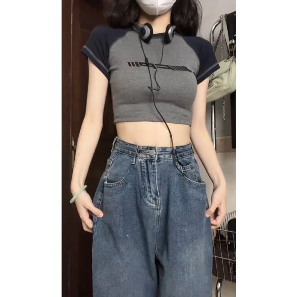 ⁦American Retro Raglan Short Sleeve Design⁩ - الصورة ⁦4⁩