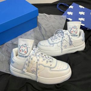 Women's Flat Bottom Students' Small White Shoes