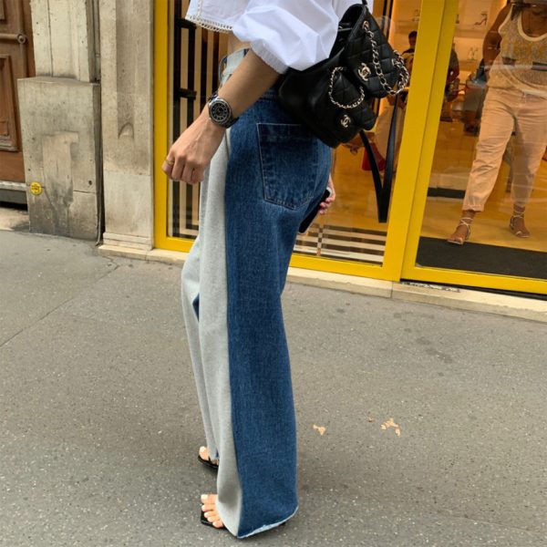 ⁦Women's Denim Elastic Waist Casual Pants⁩ - الصورة ⁦8⁩