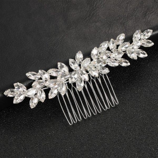 ⁦Bridal Wedding Scratch Diamond Headdress Hair Accessories⁩ - الصورة ⁦4⁩