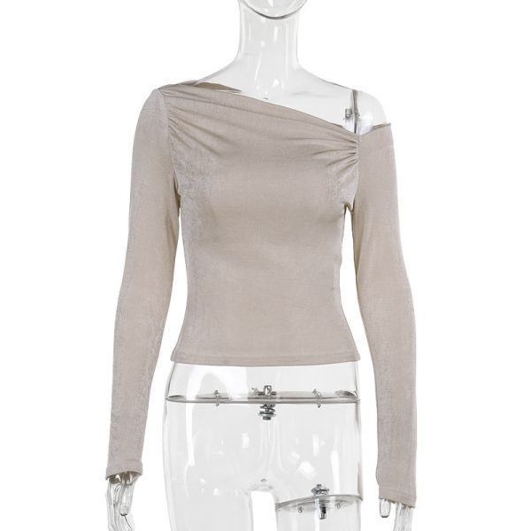 ⁦Autumn Women's Off-shoulder Long-sleeved Top⁩ - الصورة ⁦6⁩